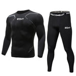 Unique Black Compression / Rash guard 2-Piece Set
