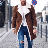 Winter Men's Faux Fur Thick Collar Coat