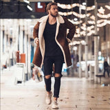 Winter Men's Faux Fur Thick Collar Coat