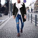 Winter Men's Faux Fur Thick Collar Coat