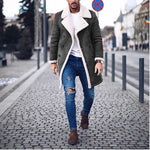 Winter Men's Faux Fur Thick Collar Coat