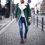 Winter Men's Faux Fur Thick Collar Coat